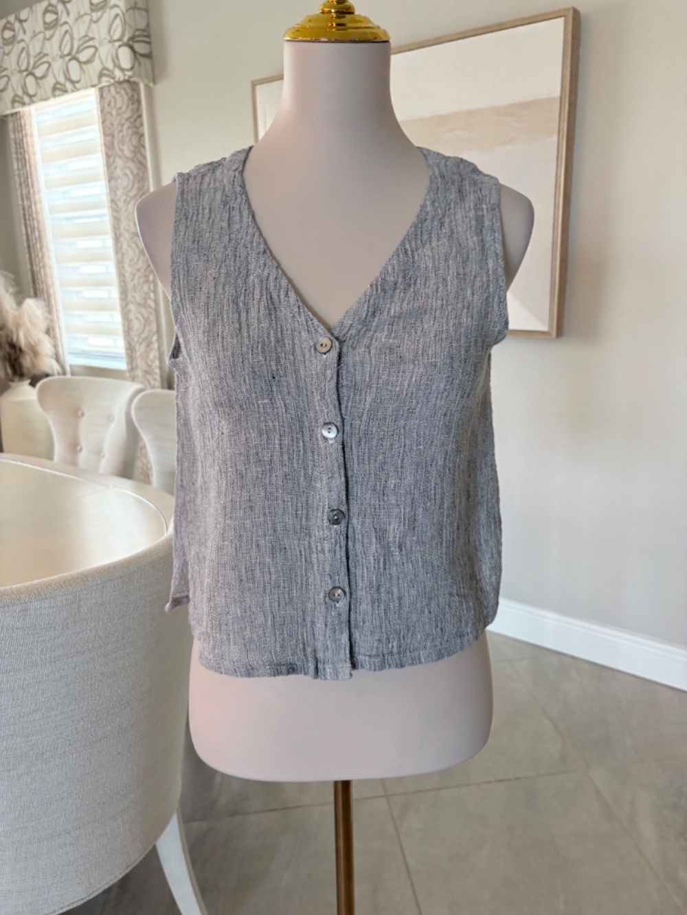 NWT Tahari Linen Vest